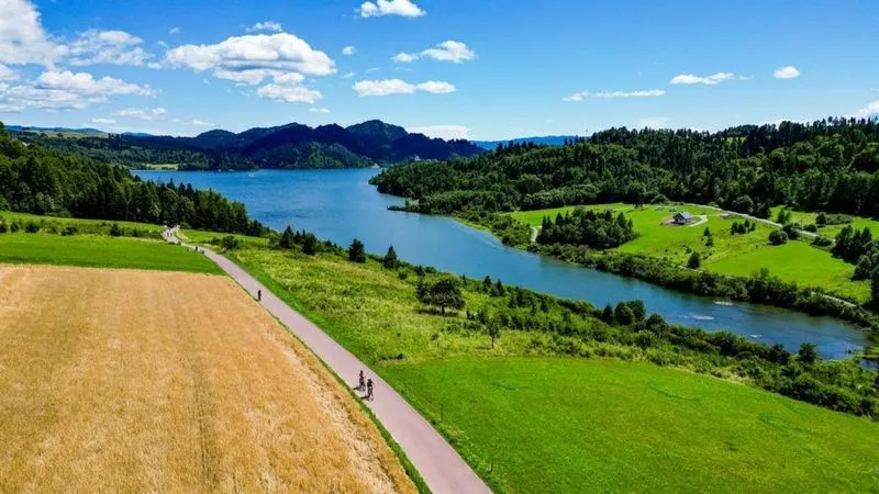 Velo Dunajec — przebieg i mapa szlaku rowerowego z atrakcjami