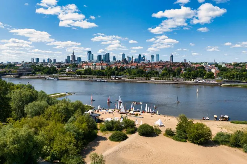 Malownicze widoki i natura nad Wisłą