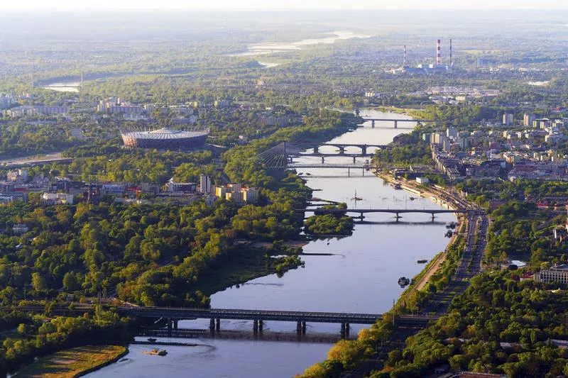 Trasa rowerowa nad Wisłą w Warszawie