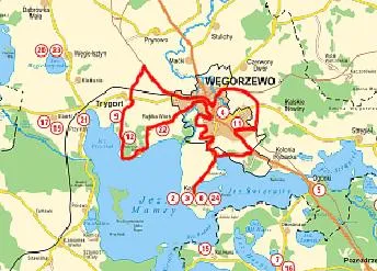 Węgorzewo trasy rowerowe